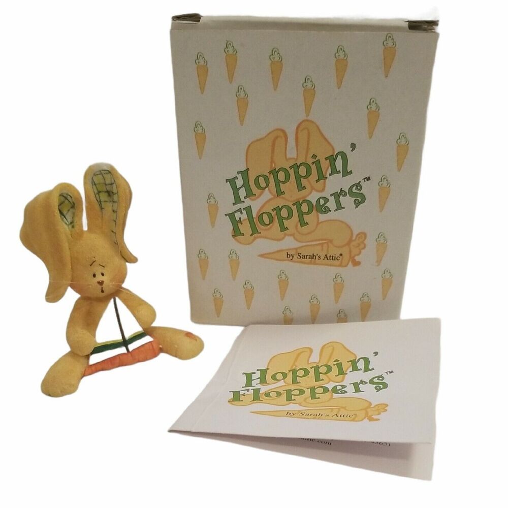 Hoppin' Floppers By Sarah's Attic Bunny & Sailboat  August Easter 1999 Rabbit